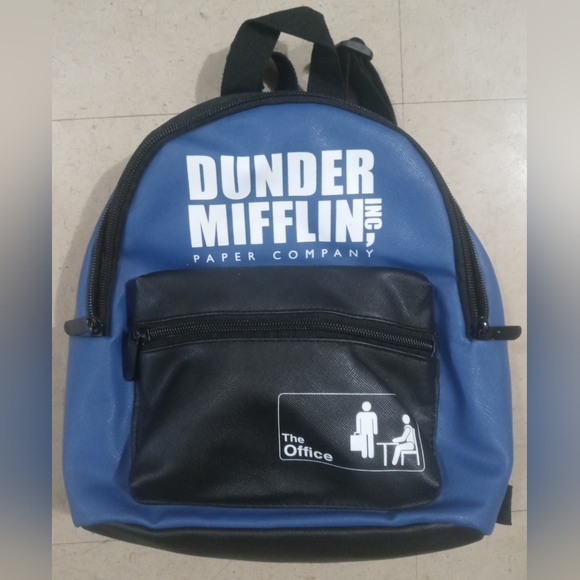 Dunder Mifflin Inc Paper Company The Office Small Backpack 2 Compartments - Picture 1 of 10